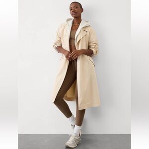 NWT Athleta Women’s Luna Beige Trench Coat in Dune Size M